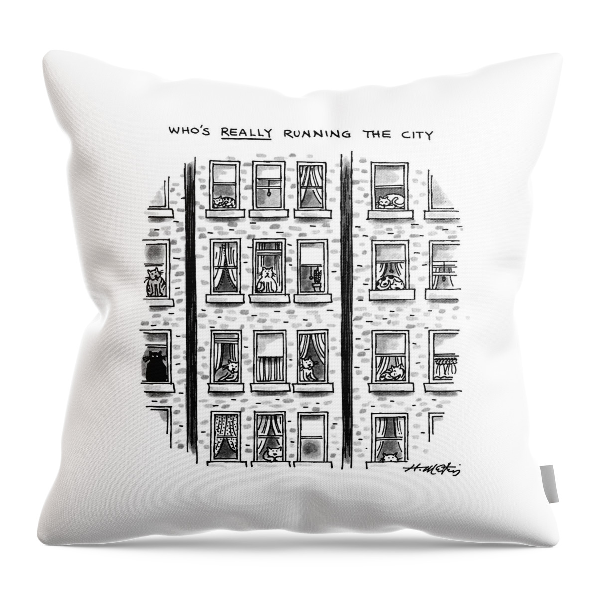 Who's Really Running The City Throw Pillow