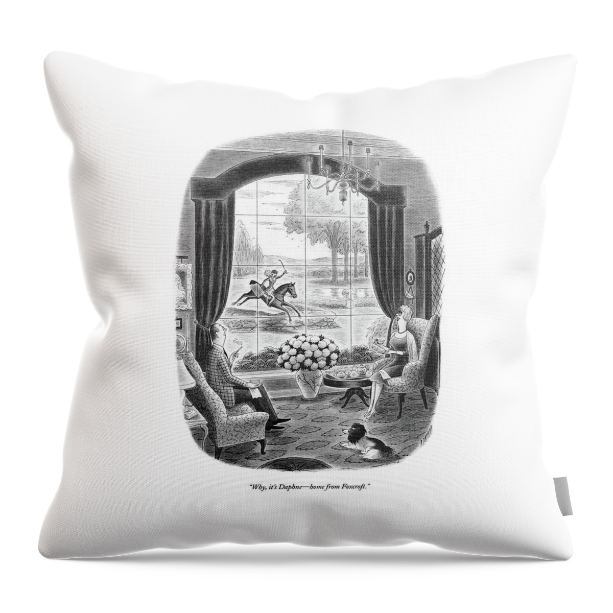 Why, It's Daphne - Home From Foxcroft Throw Pillow