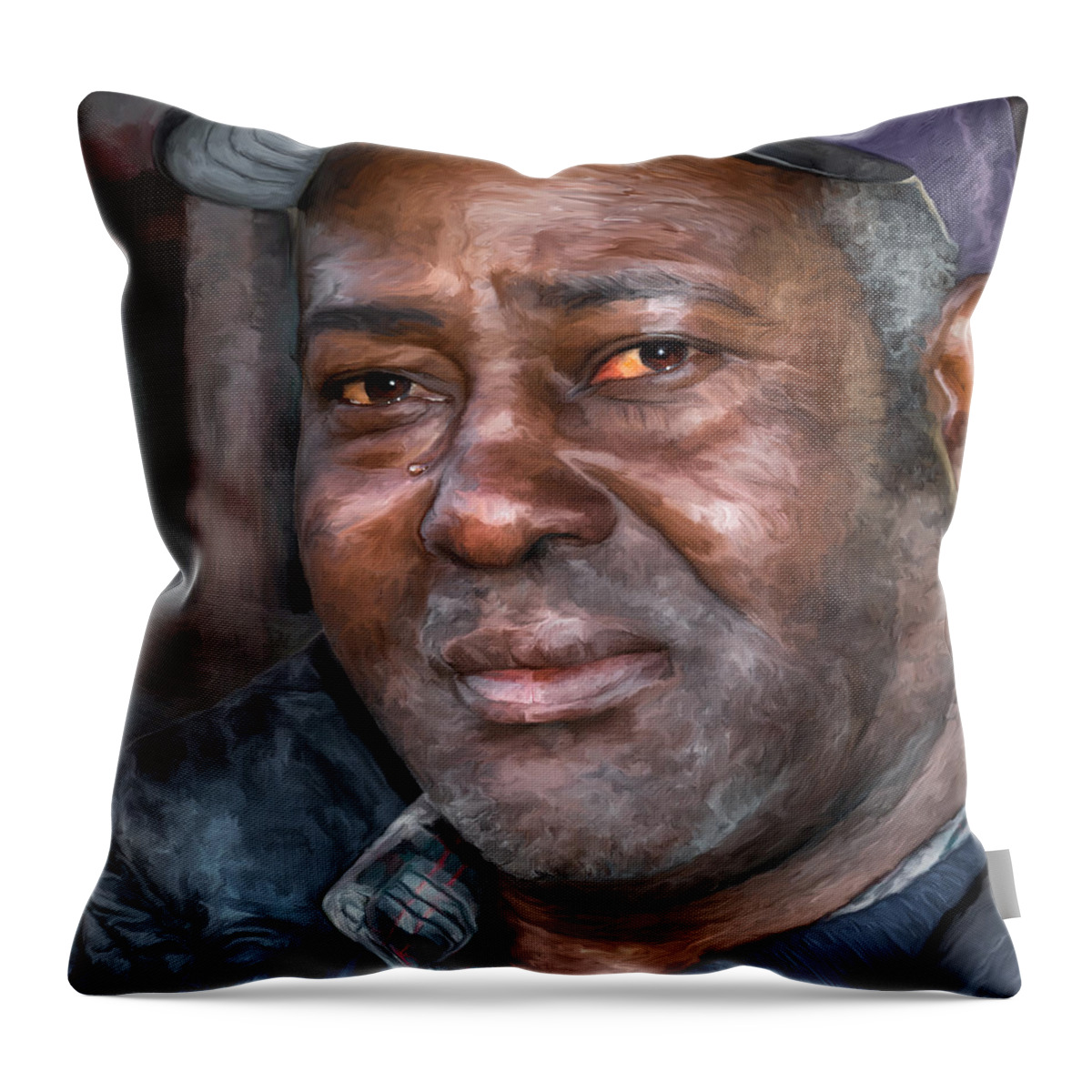 Wilbur Throw Pillow featuring the painting Wilbur by Rick Mosher