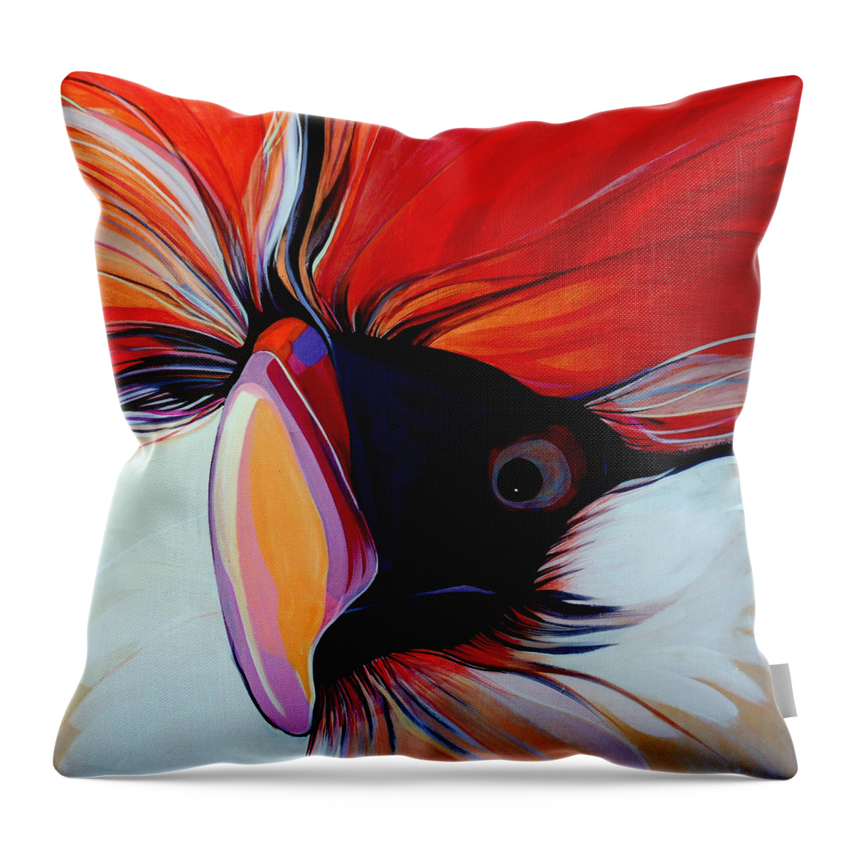 Bird Throw Pillow featuring the painting Wild Thang by Marlene Burns
