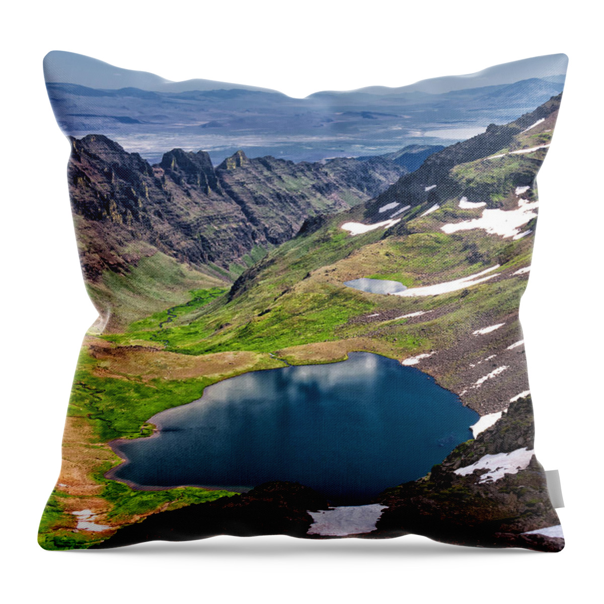 Wildhorse Lake Throw Pillow featuring the photograph Wildhorse Lake by Kathleen Bishop