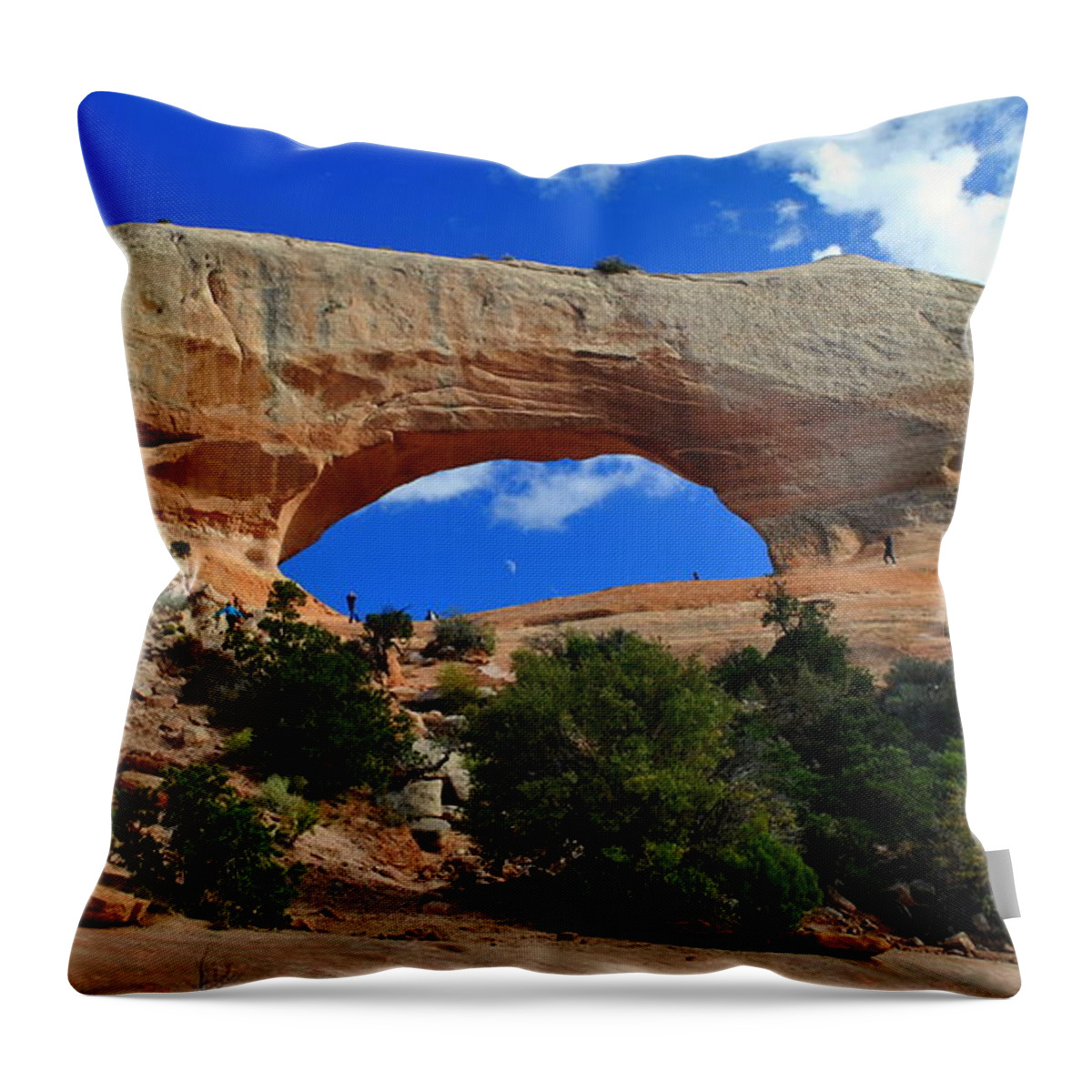 Arch Throw Pillow featuring the photograph Wilsons Arch Utah by Nathan Abbott