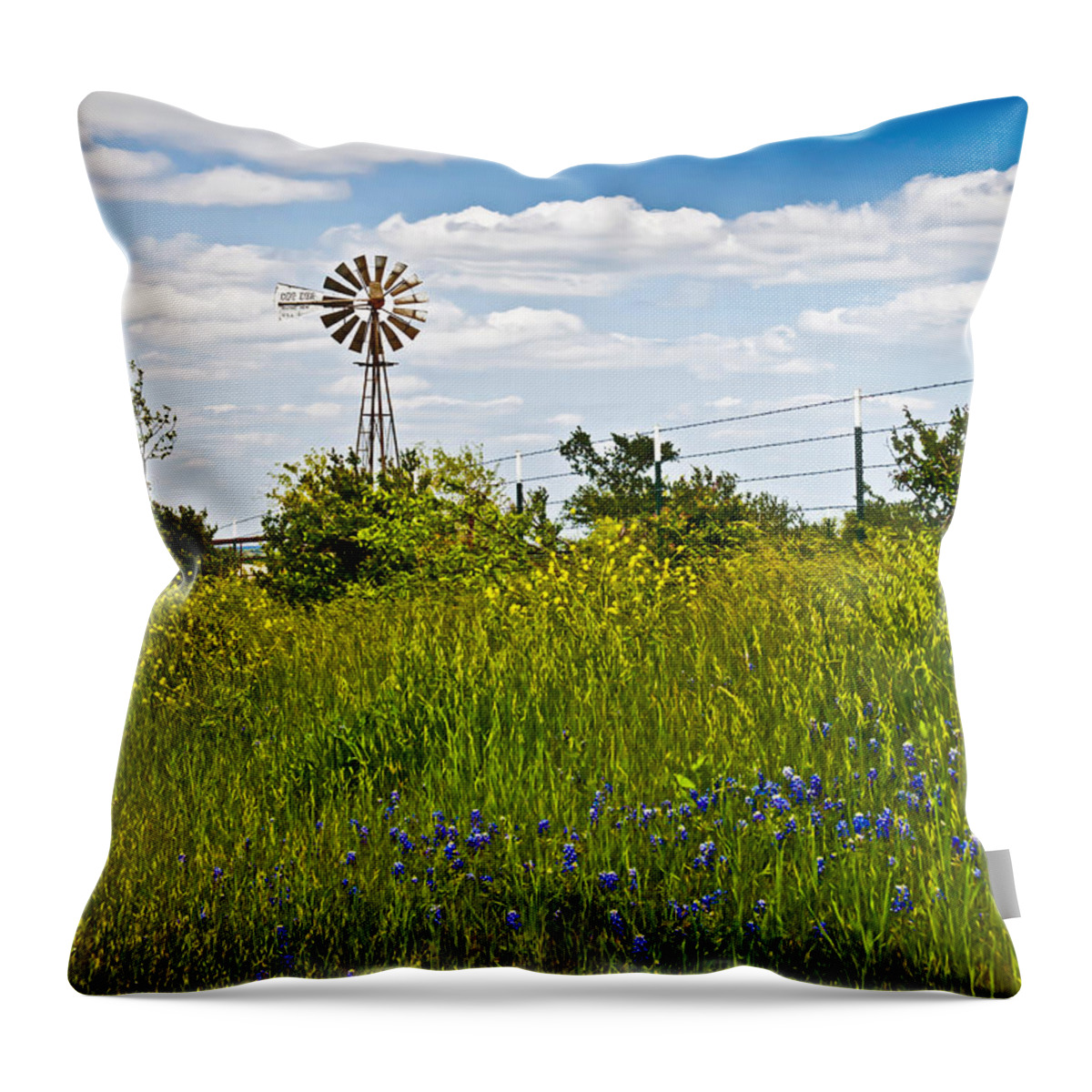 Windmill Throw Pillow featuring the photograph Windmill by Mark Alder