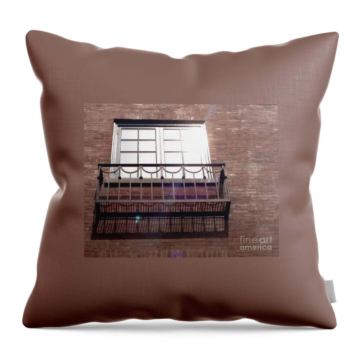 Brickfront Throw Pillow featuring the photograph Window by Deena Withycombe