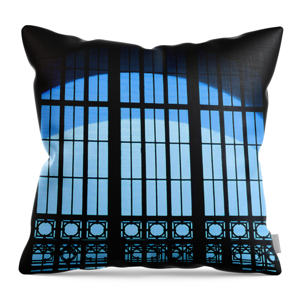 Window Throw Pillow featuring the photograph Window in Chattanooga Train Depot by Susan McMenamin