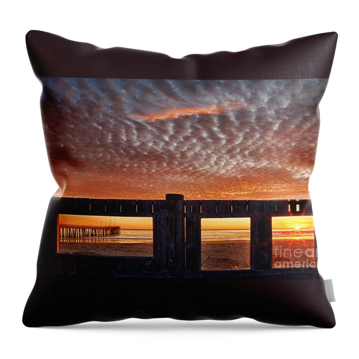 Sunset Throw Pillow featuring the photograph Windows To Paradise by Alice Cahill
