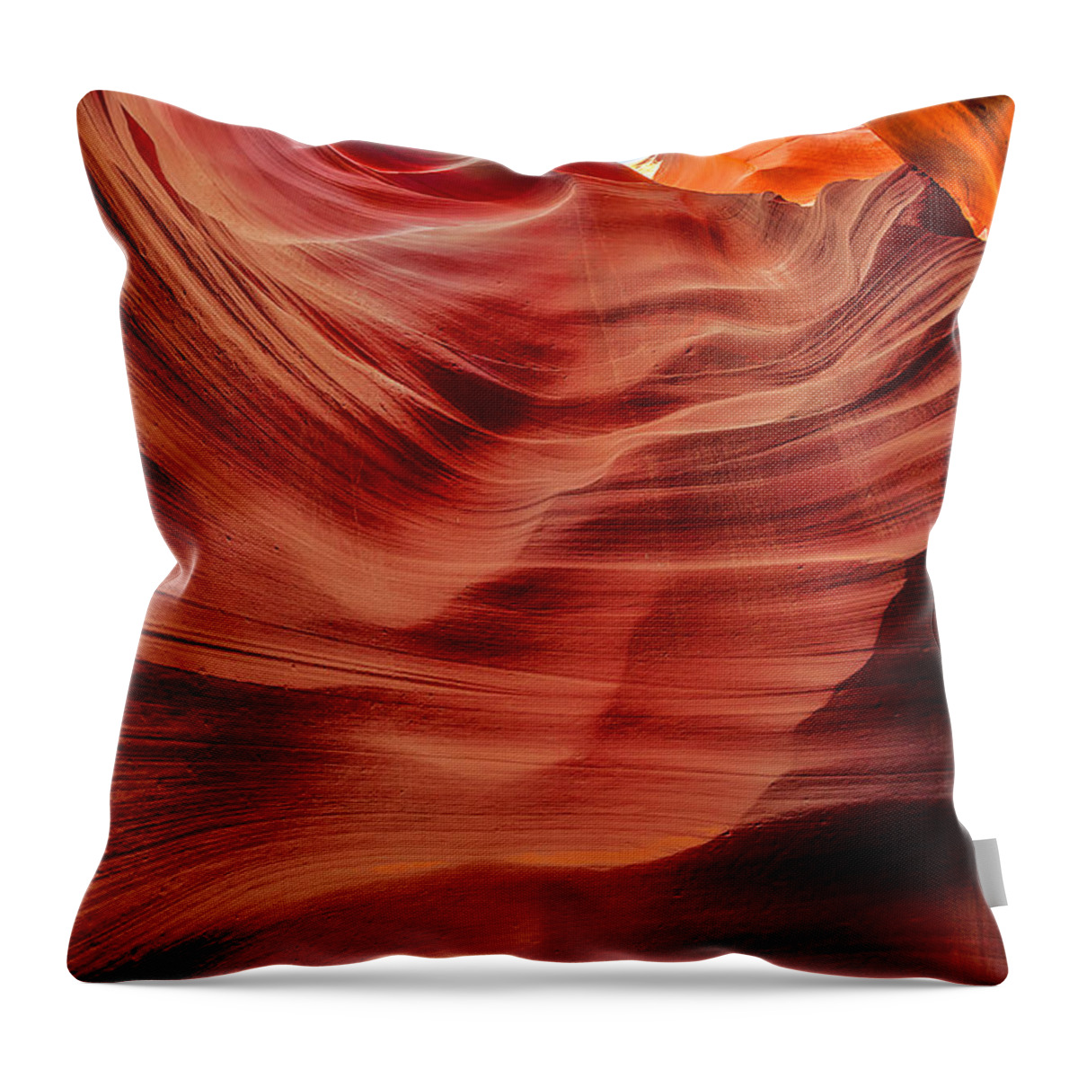 Antelope Canyon Throw Pillow featuring the photograph Winds of Sandstone by Jason Chu