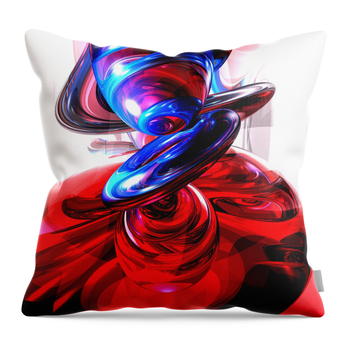3d Throw Pillow featuring the digital art Windstorm Abstract by Alexander Butler