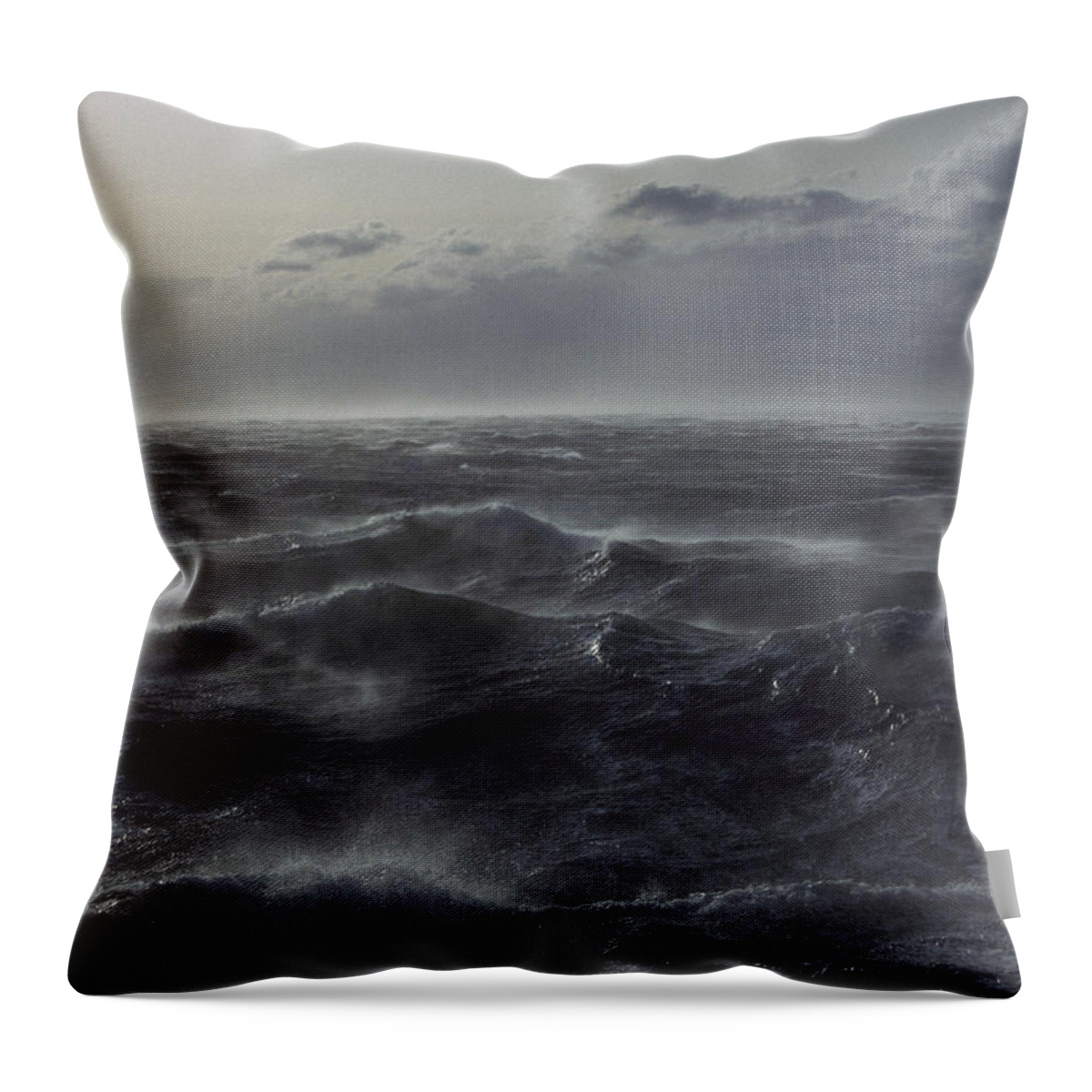 Feb0514 Throw Pillow featuring the photograph Windstorm Over Ocean In Beagle Channel by Colin Monteath