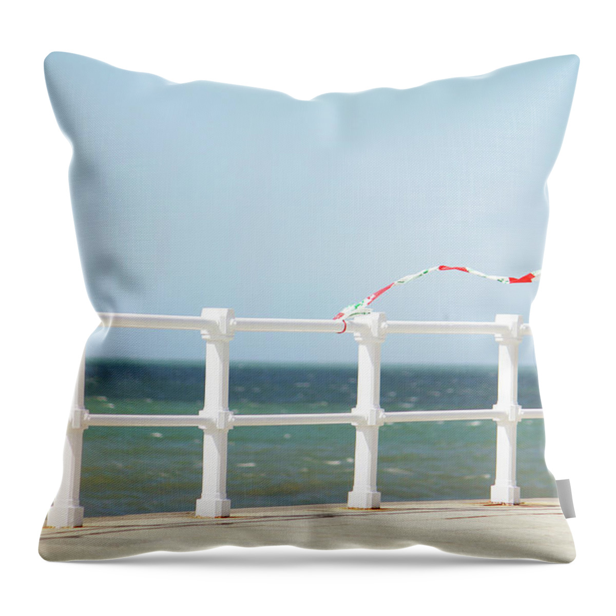 Wind Throw Pillow featuring the photograph Windy Day In Gijon by Fernando Trabanco Fotografía