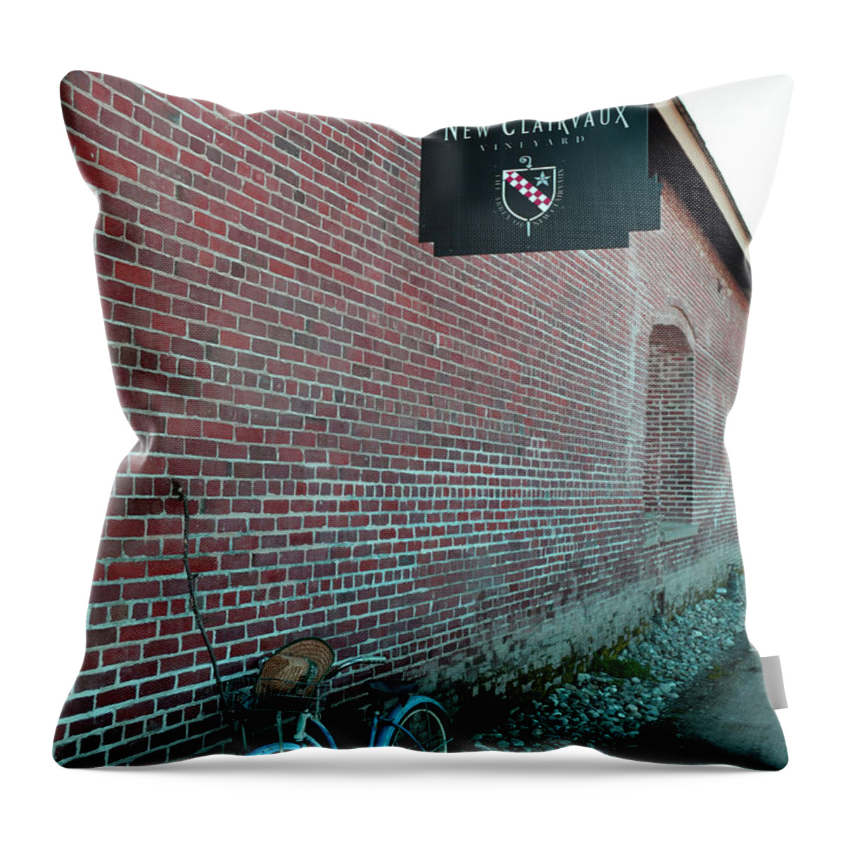 Monk Throw Pillow featuring the photograph Wine Break by Holly Blunkall