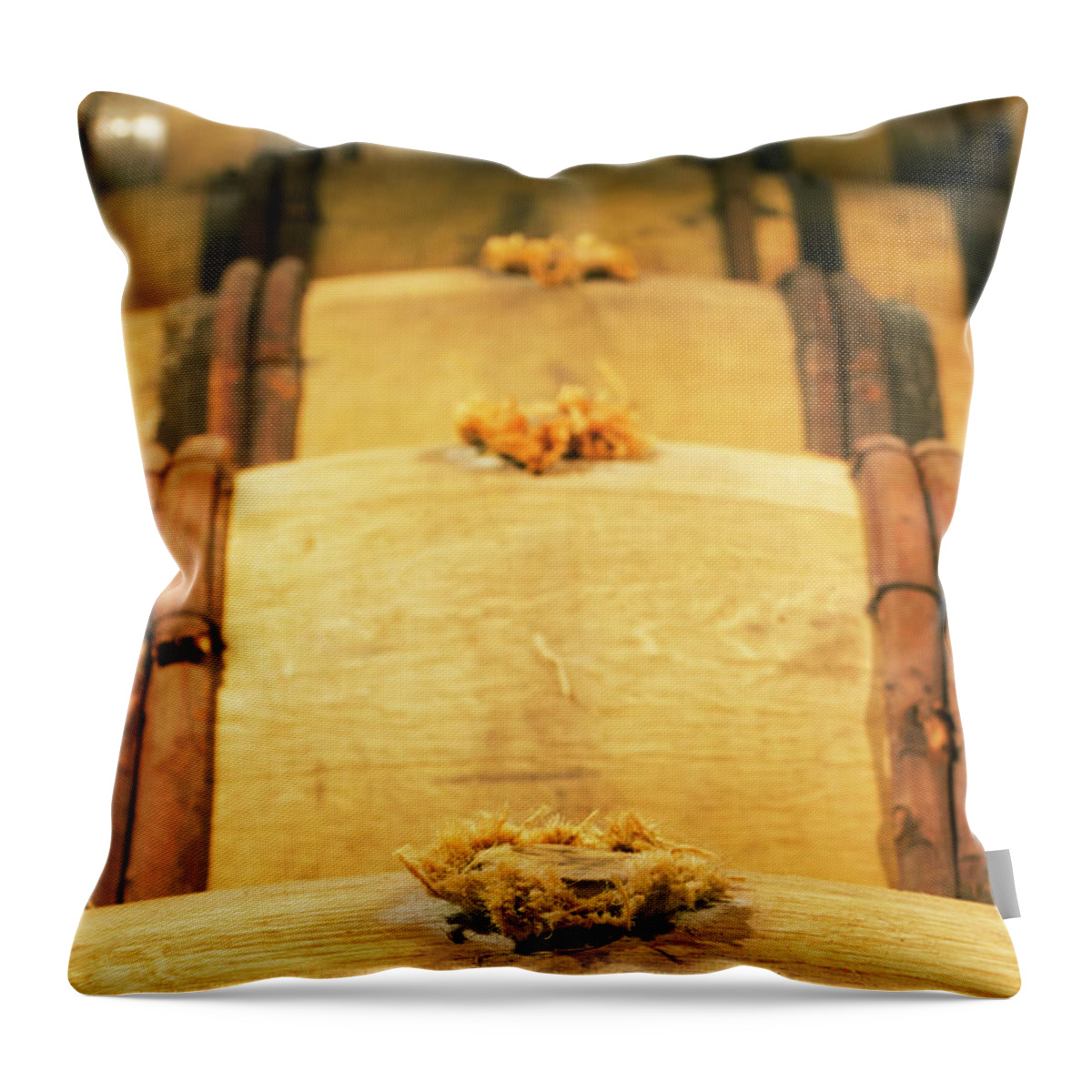Alcohol Throw Pillow featuring the photograph Wine Cellar by Luoman