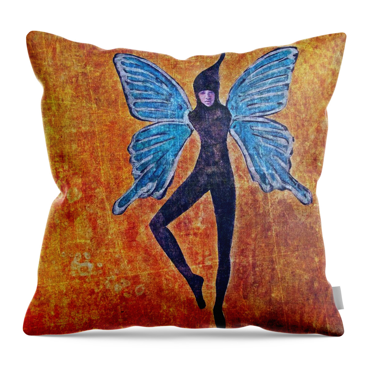 Women Throw Pillow featuring the digital art Wings 16 by Maria Huntley