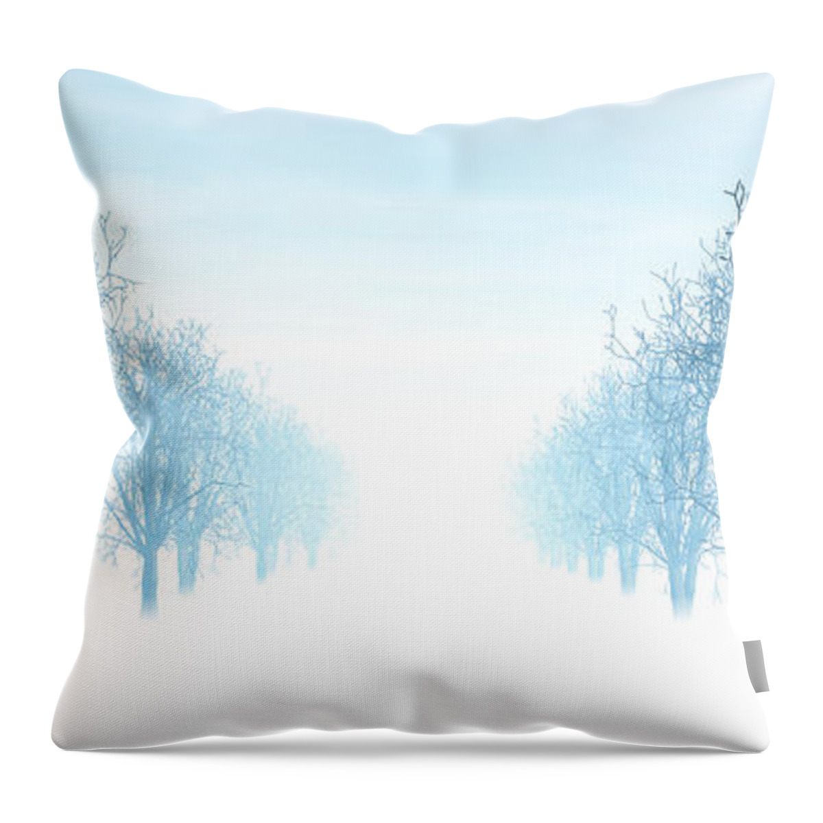 Avenue Throw Pillow featuring the digital art Winter Avenue by Nicholas Burningham