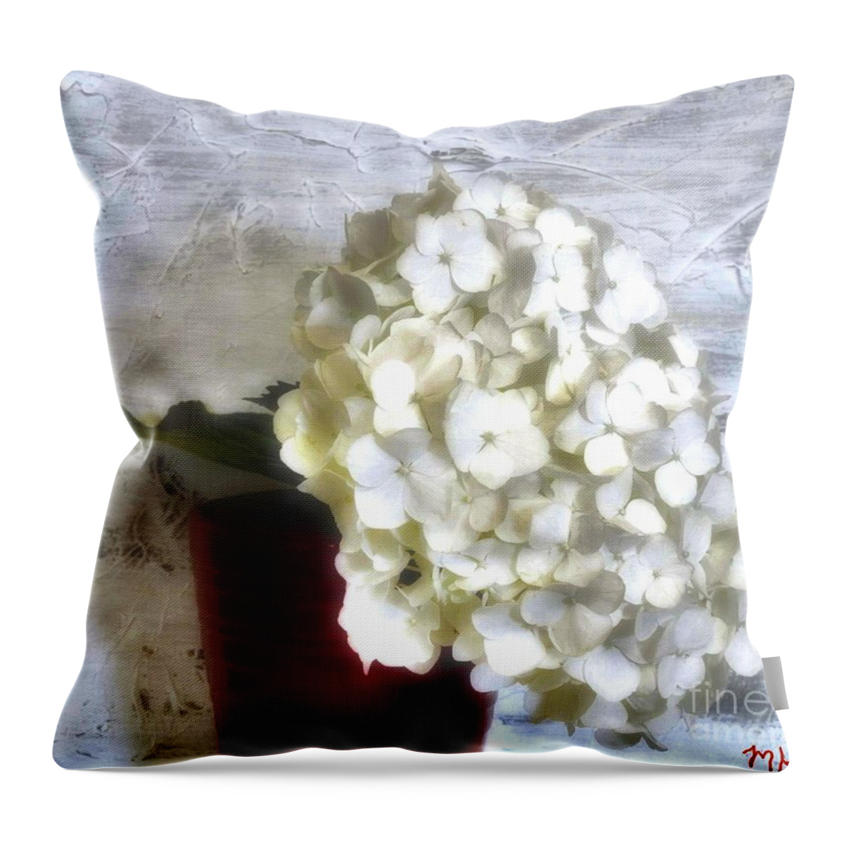 Photo Throw Pillow featuring the photograph Winter Hydrangea by Marsha Heiken