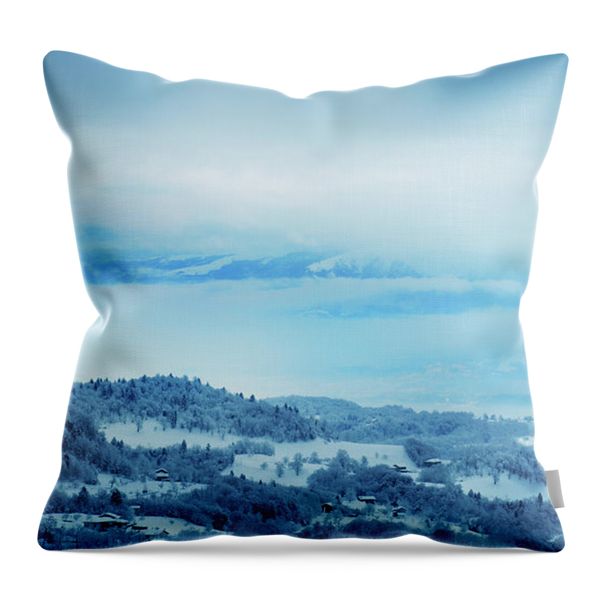 Scenics Throw Pillow featuring the photograph Winter Nature by Loops7