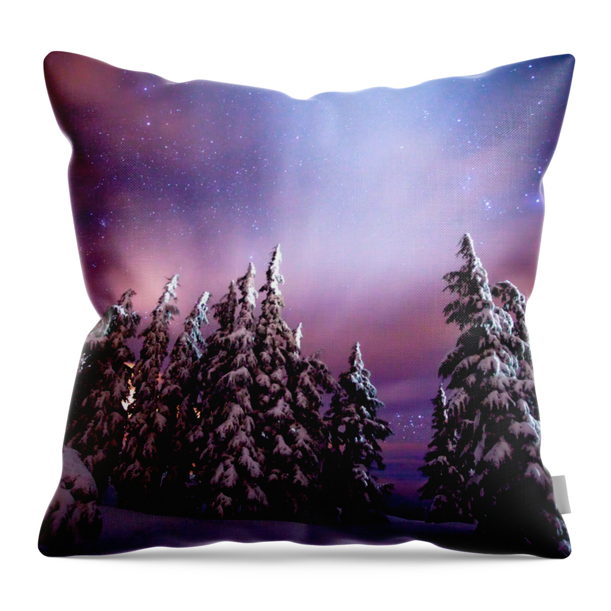 River Throw Pillow featuring the photograph Winter Nights by Darren White