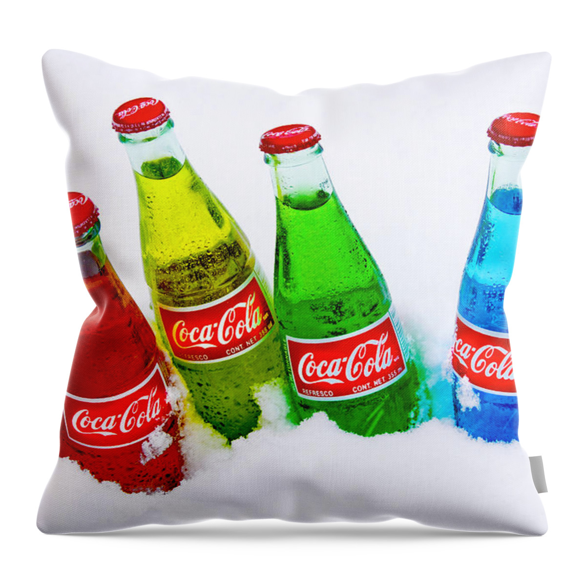 Coke Throw Pillow featuring the photograph Winter Rainbow II by Greg Fortier