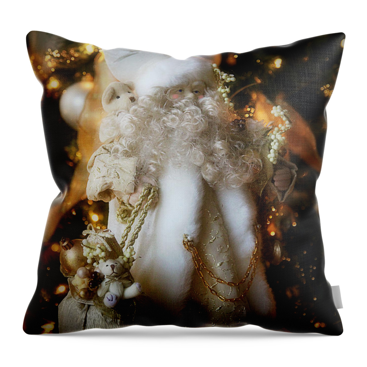 Toy Throw Pillow featuring the photograph Winter Santa by KATIE Vigil