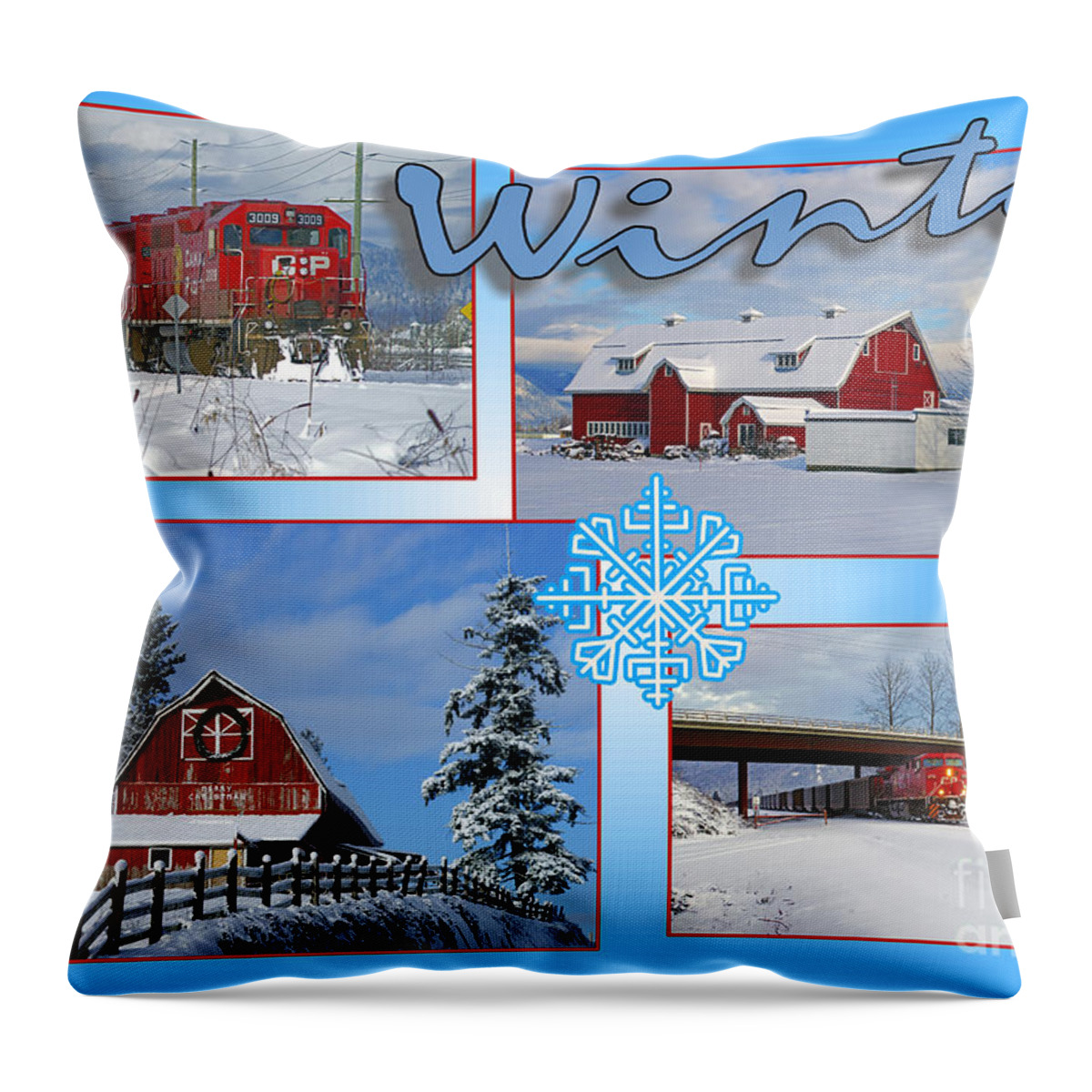 Winter Throw Pillow featuring the photograph Winter Scenes by Randy Harris