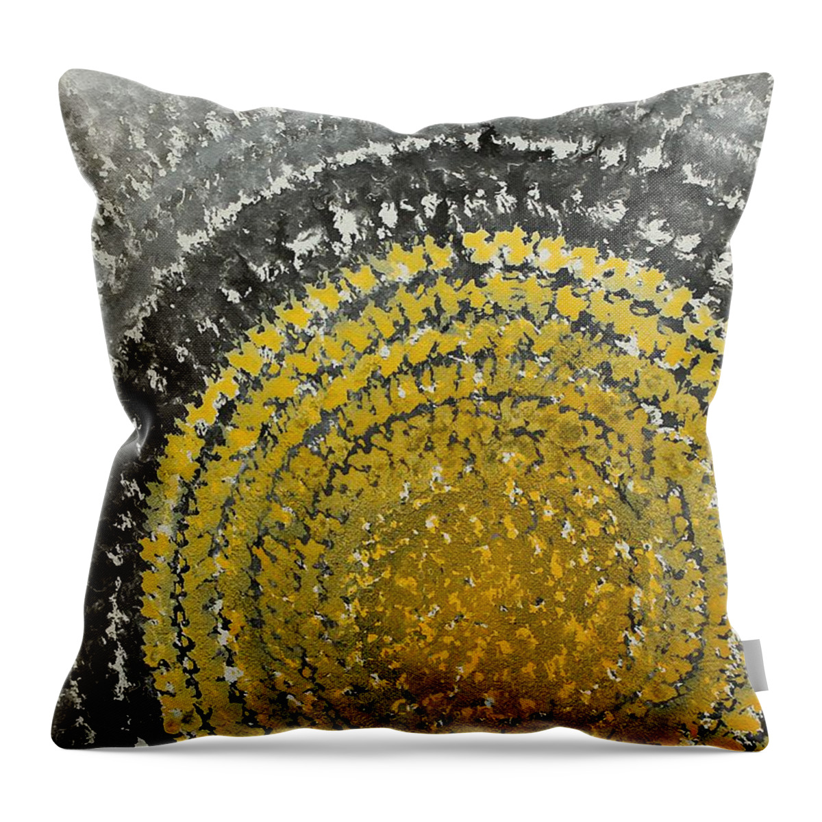 Sun Throw Pillow featuring the painting Winter Sun original painting by Sol Luckman