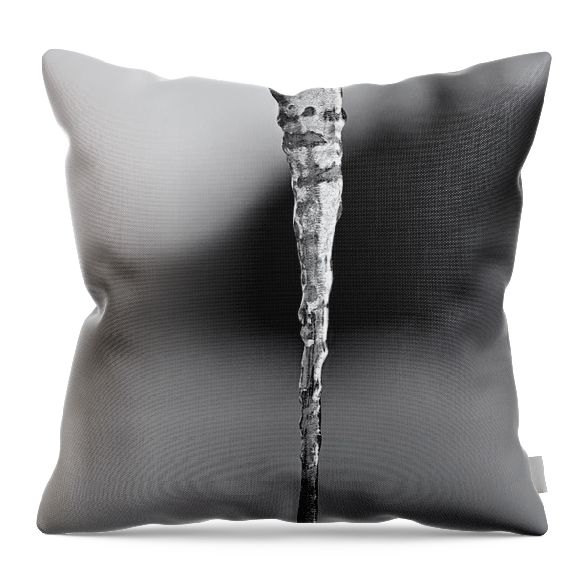 Icicle Throw Pillow featuring the photograph Wintery Ways by Sue Capuano