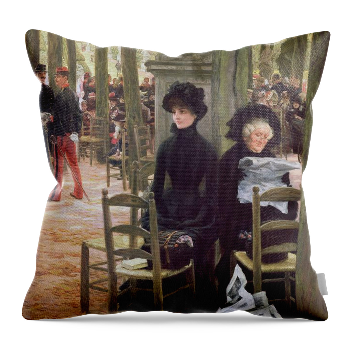 Hat Throw Pillow featuring the photograph Without A Dowry Sans Dot, 1883-5 by James Jacques Joseph Tissot