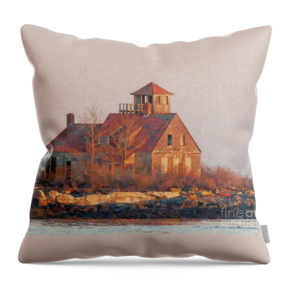 Landmark Throw Pillow featuring the photograph Wood Island by Marcia Lee Jones