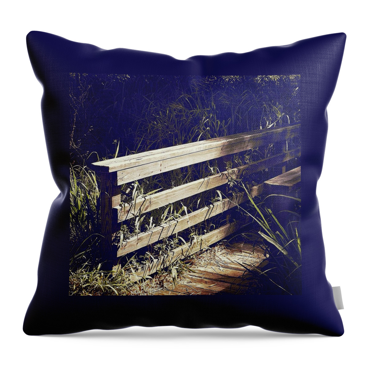 Bridge Throw Pillow featuring the photograph Wooden Bridge by Beth Williams
