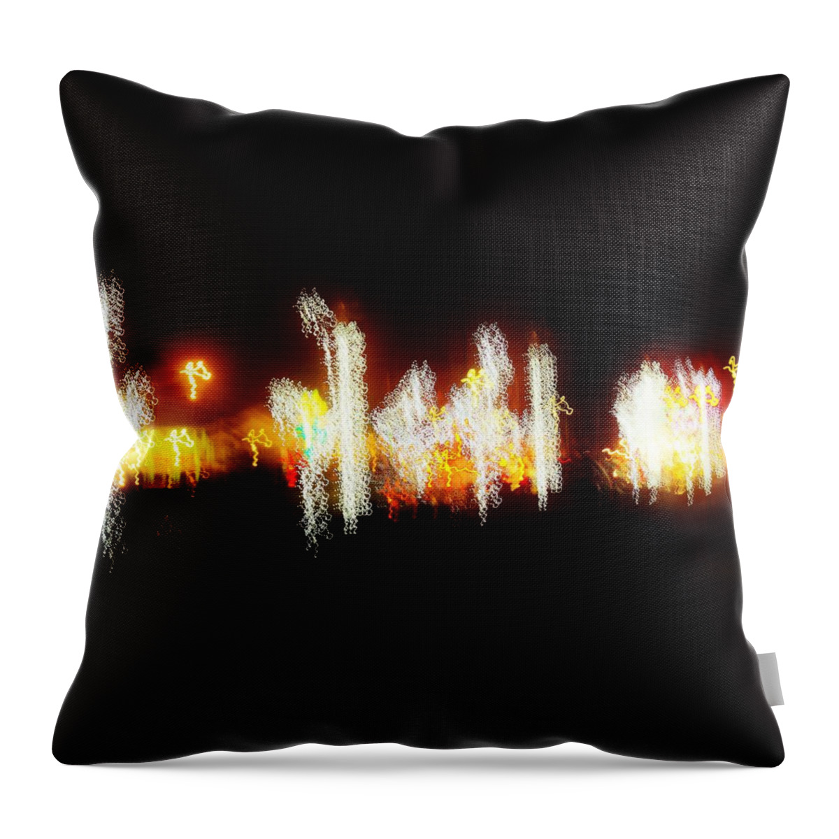  Throw Pillow featuring the photograph Woodhaven Light Waves by Daniel Thompson