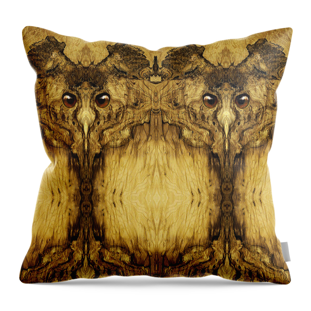 Wood Throw Pillow featuring the digital art Woody 49 by Rick Mosher