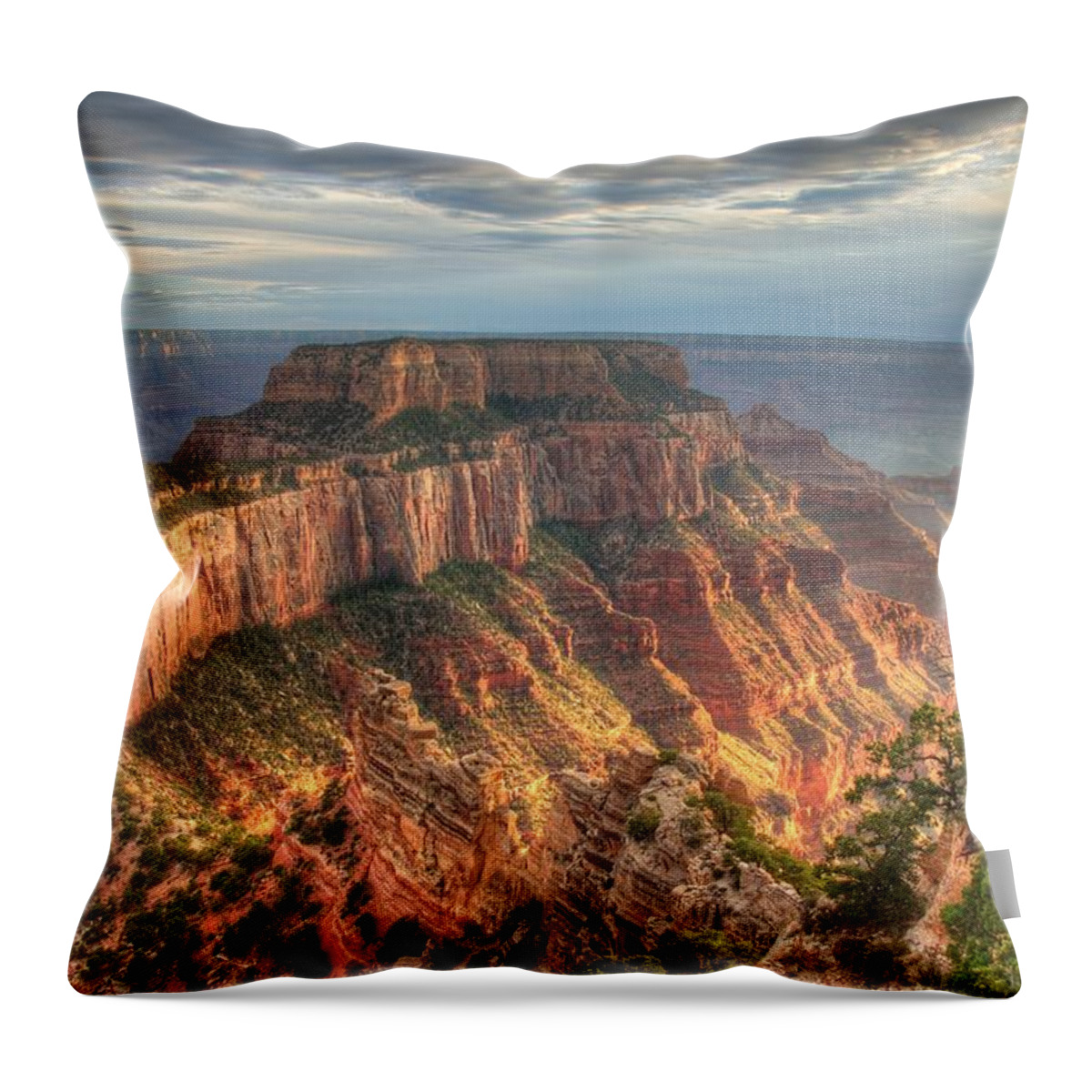 Wotan's Thronegrand Canyonlandscaperock Formation Throw Pillow featuring the photograph Wotan's Throne by Jeff Cook