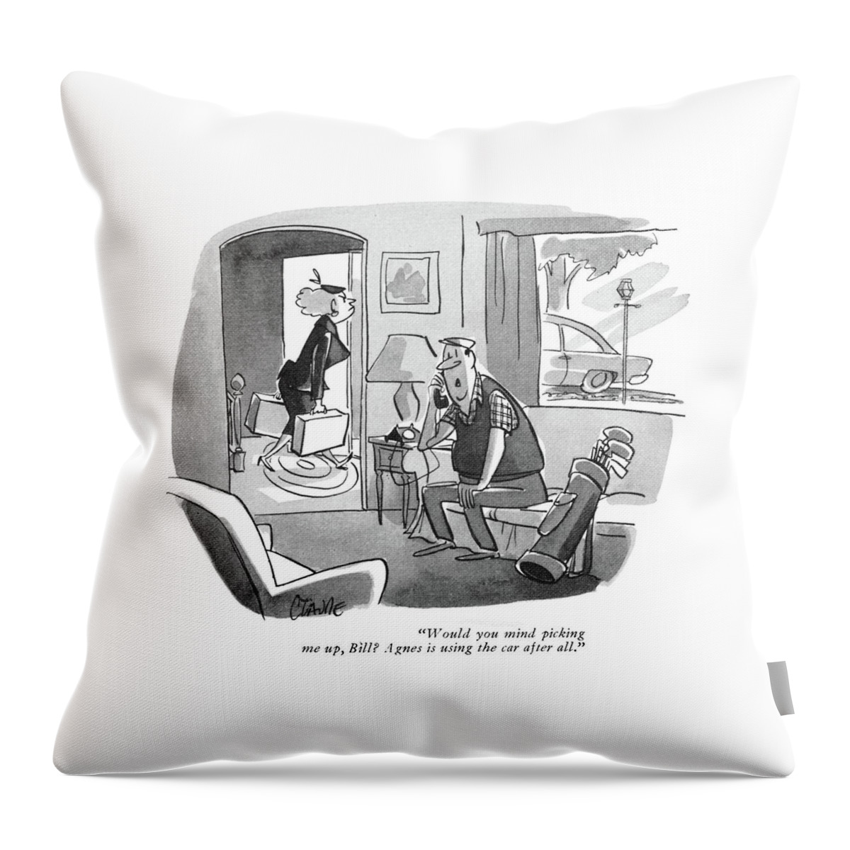 Would You Mind Picking Throw Pillow