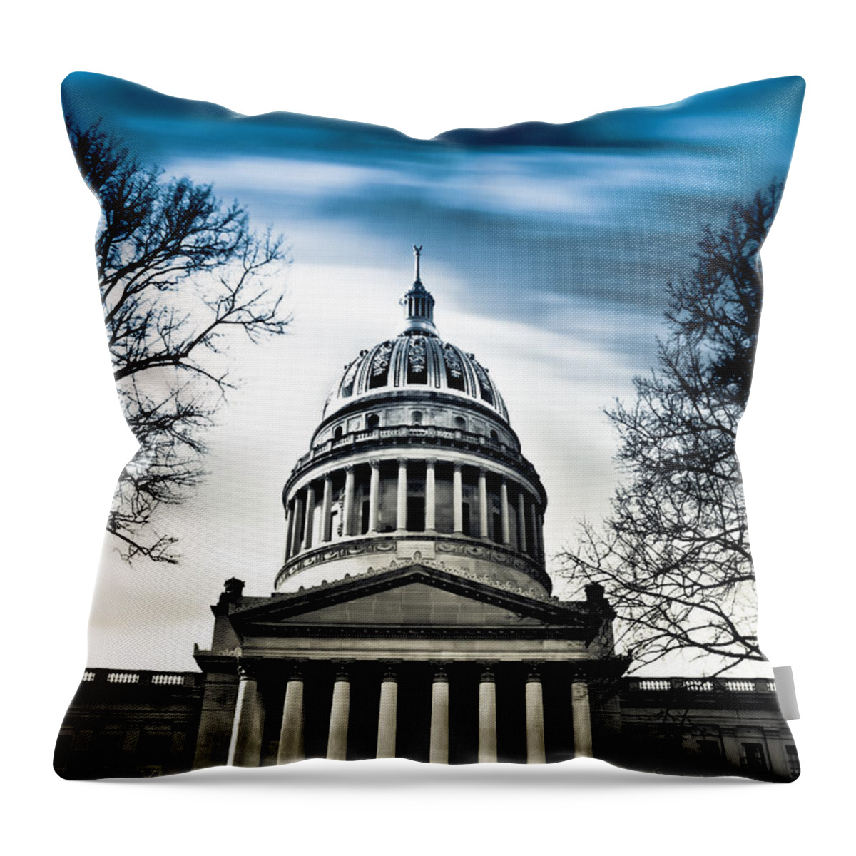 West Virginia Throw Pillow featuring the photograph WV State Capitol Building by Shane Holsclaw