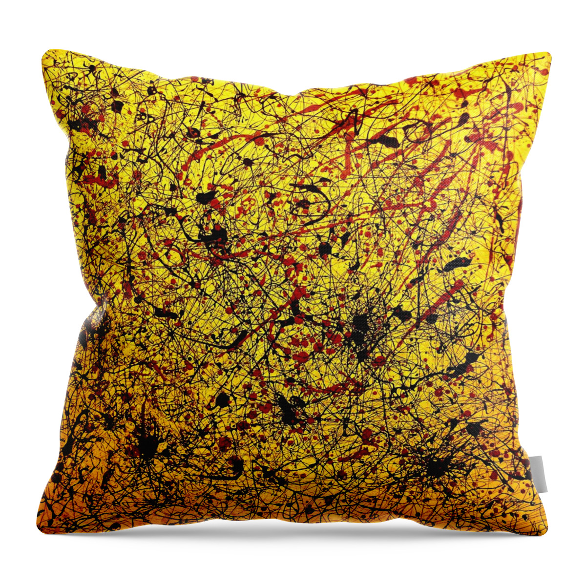 Xpressionz Within Throw Pillow featuring the painting Xpressionz Within by Piety Dsilva