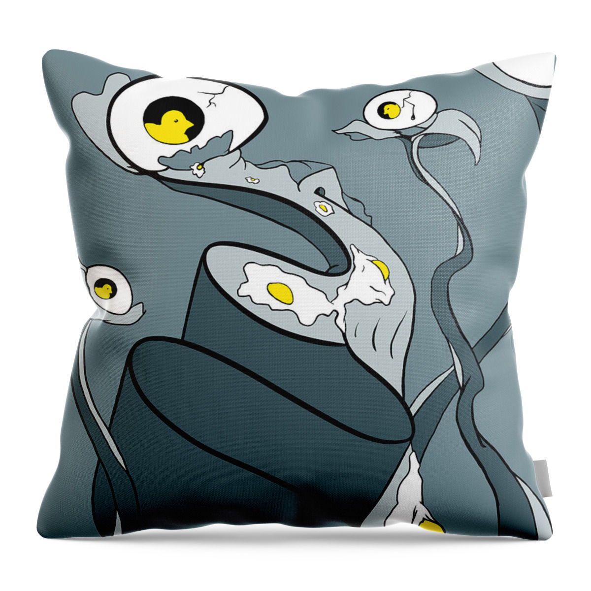 Coo Coo Ca Choo Throw Pillow featuring the digital art Yoked by Craig Tilley