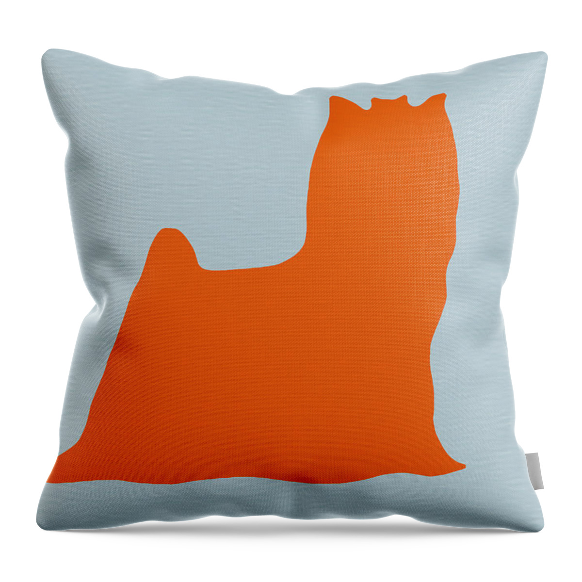 Yorkshire Terrier Throw Pillow featuring the digital art Yorkshire Terrier Orange by Naxart Studio
