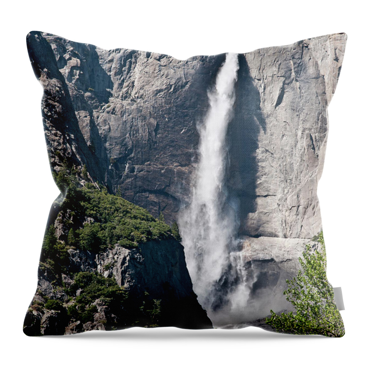 Scenics Throw Pillow featuring the photograph Yosemite Falls, Yosemite National Park by Alan W Cole
