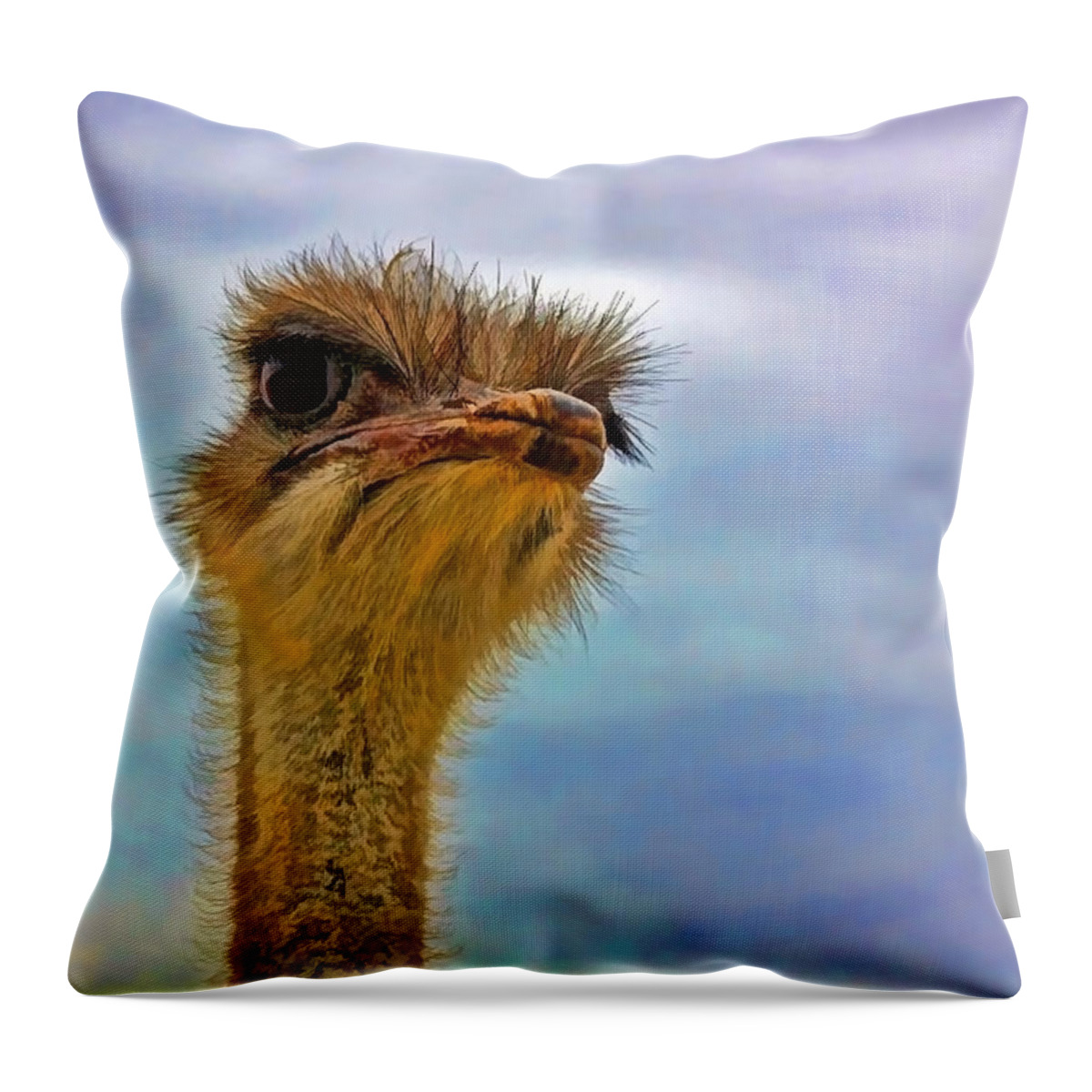 Closeup Throw Pillow featuring the photograph You Talkin to Me by Gary Holmes