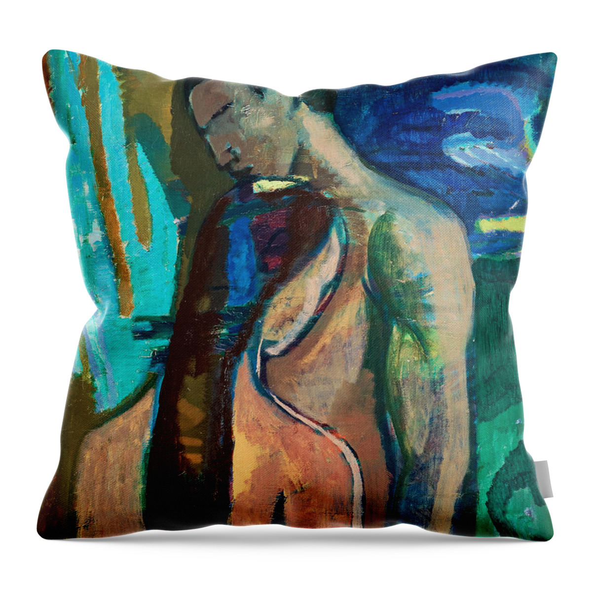 Alex Throw Pillow featuring the painting Youth by Alex Torneman