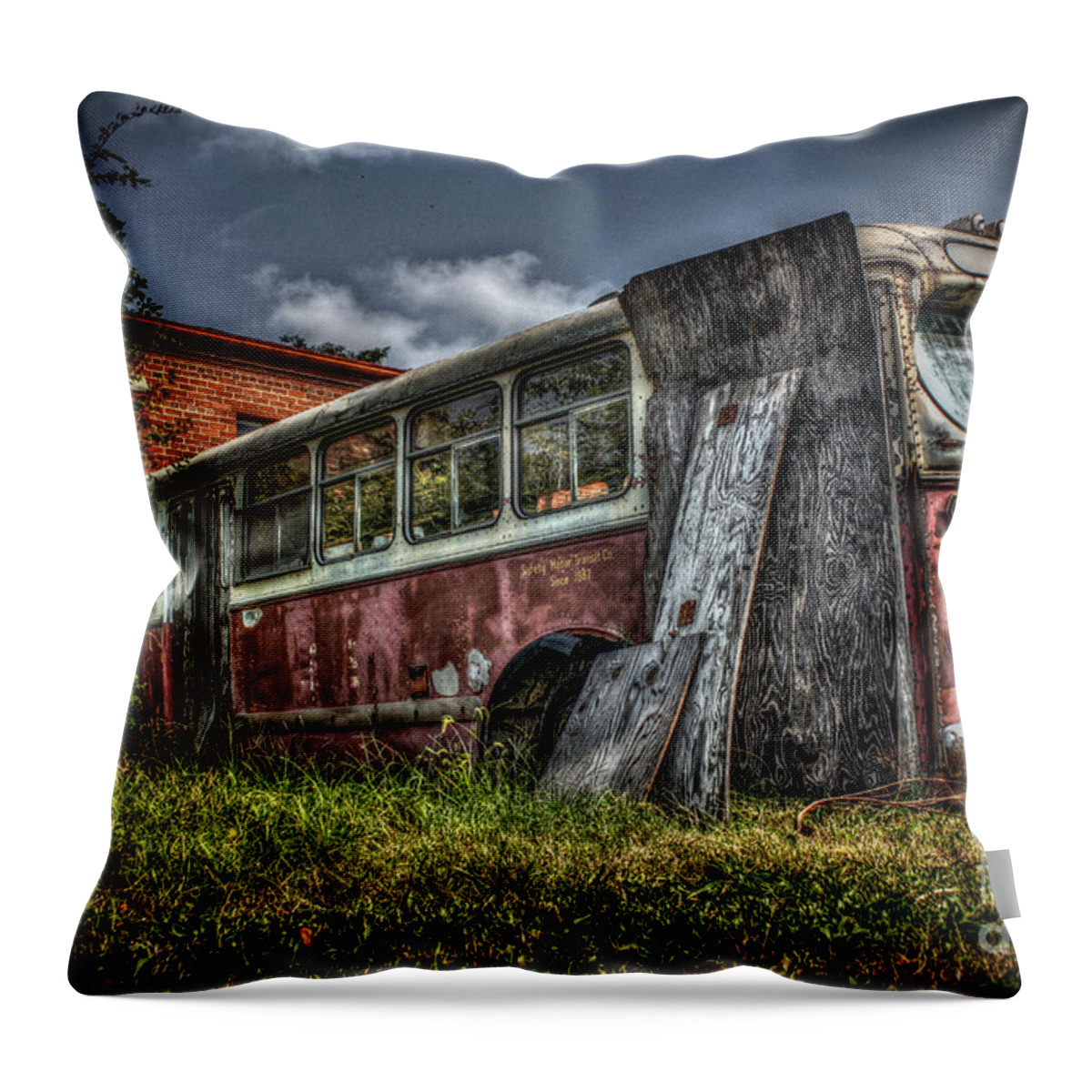 Vehicle Throw Pillow featuring the digital art You've Taken The Last Ride by Dan Stone