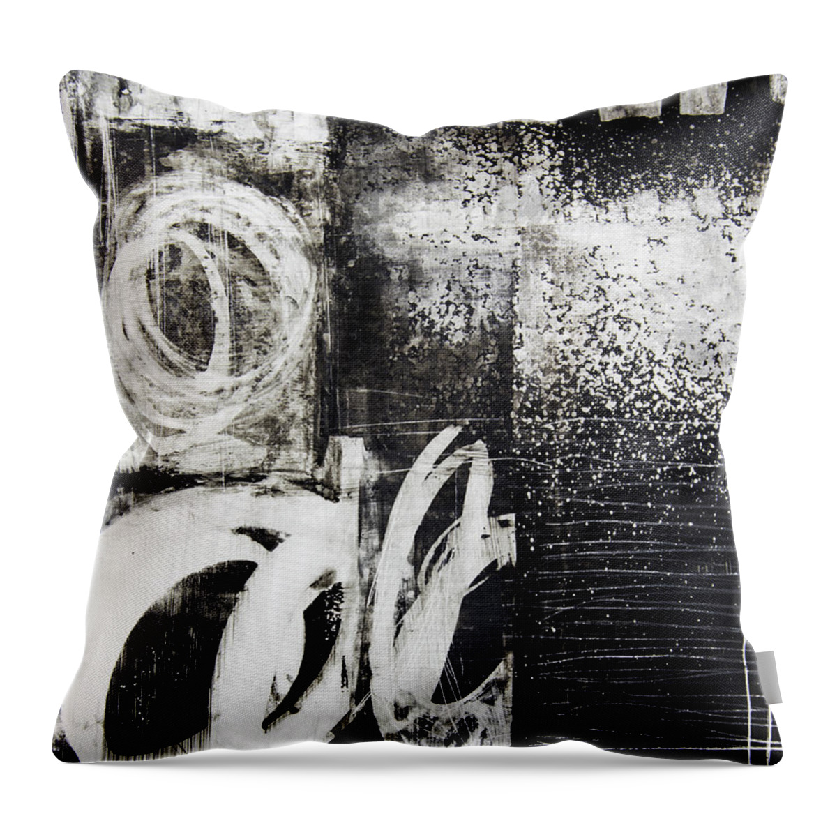 Yupo Throw Pillow featuring the painting Yupo 1 by Elena Nosyreva