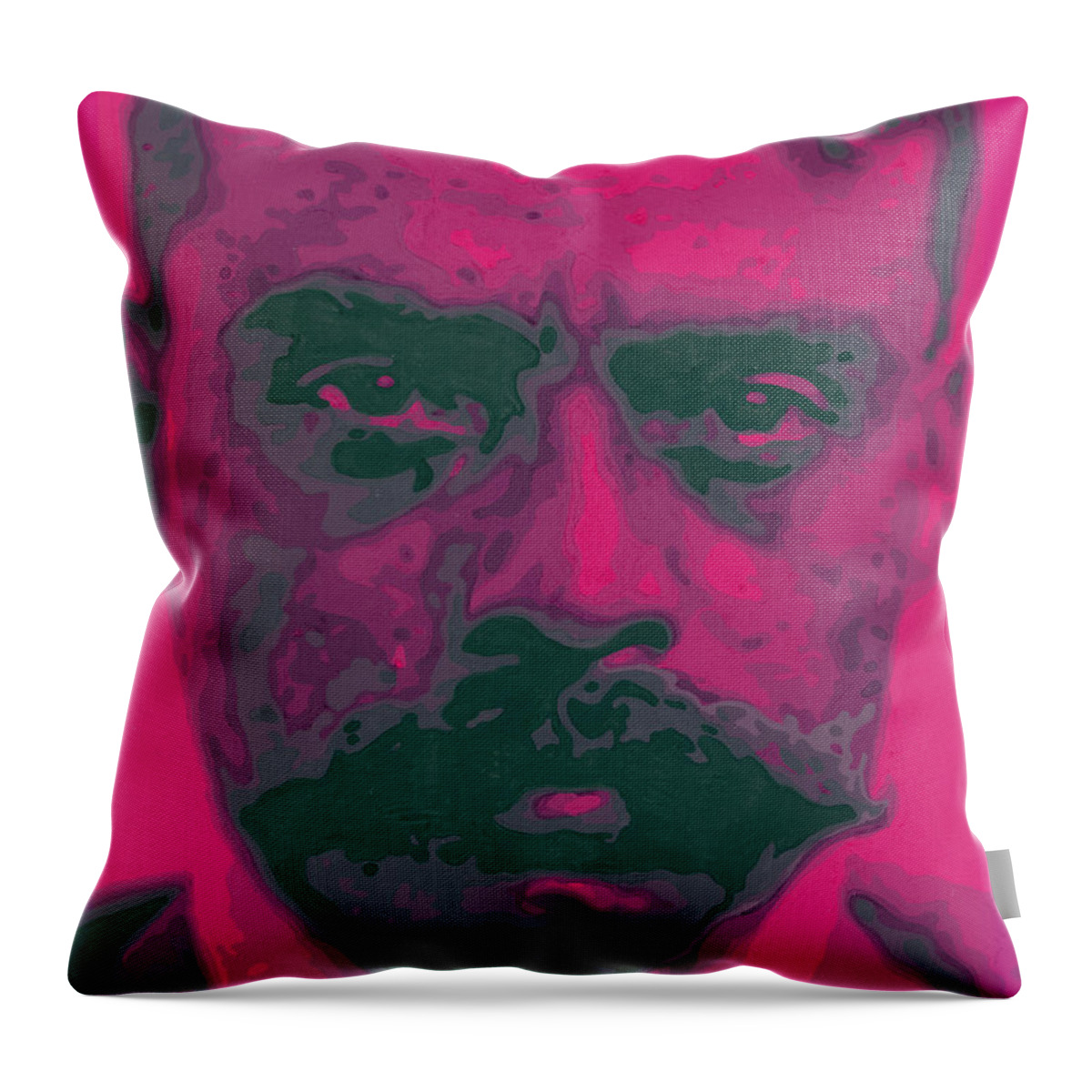 Emiliano Zapata Throw Pillow featuring the painting Zapata Intenso by Roberto Valdes Sanchez