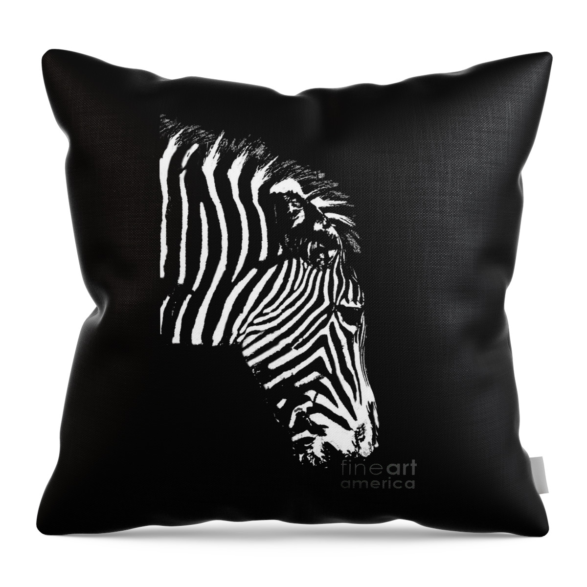 Zebra Throw Pillow featuring the photograph Ze Bra by Sheila Laurens