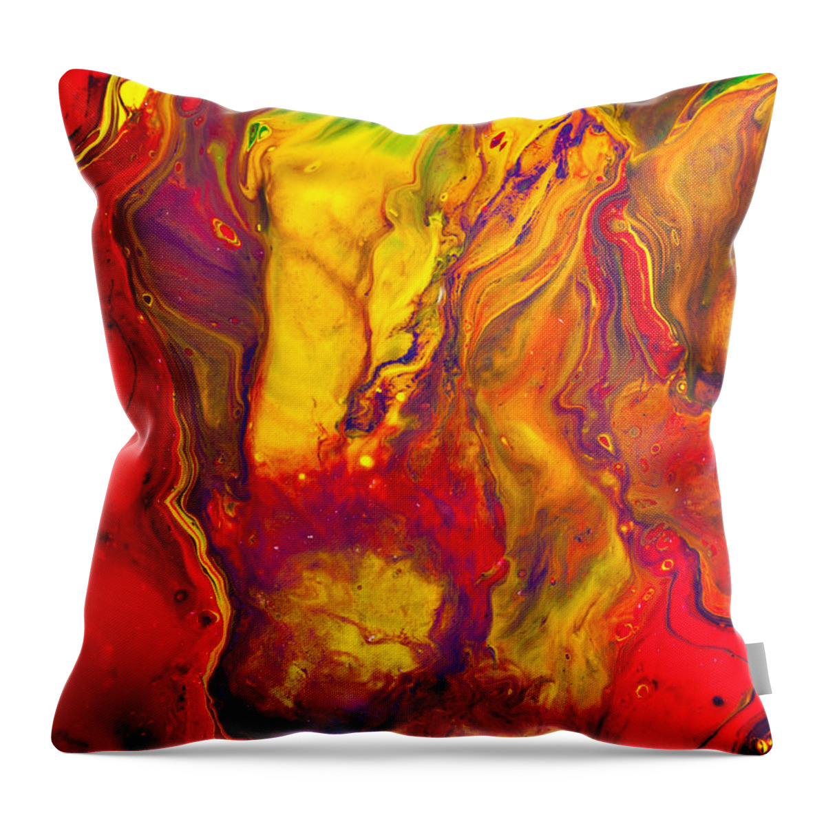 Abstract Throw Pillow featuring the digital art Zebra - Colorful Animal Art Painting by Modern Abstract