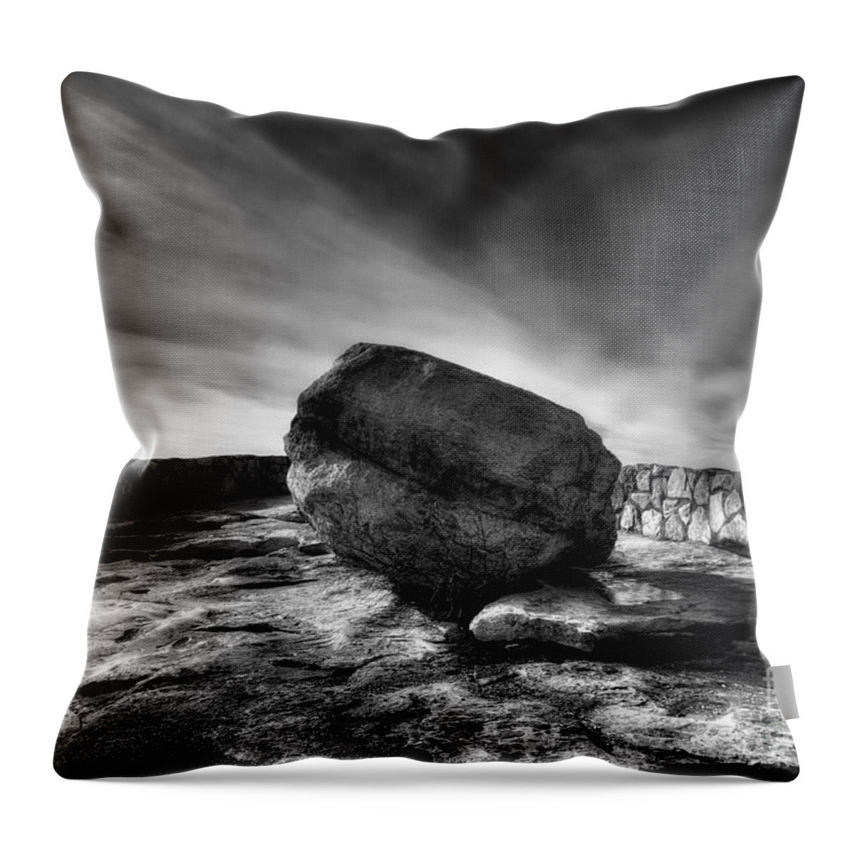 Sam's Point Throw Pillow featuring the photograph Zen Black White by Rick Kuperberg Sr