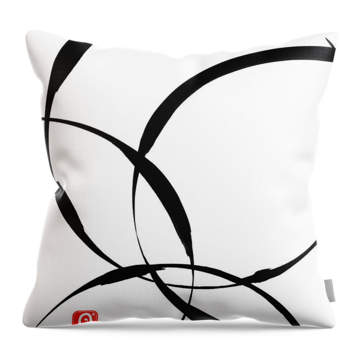 Zen Throw Pillow featuring the painting Zen Circles 2 by Hakon Soreide