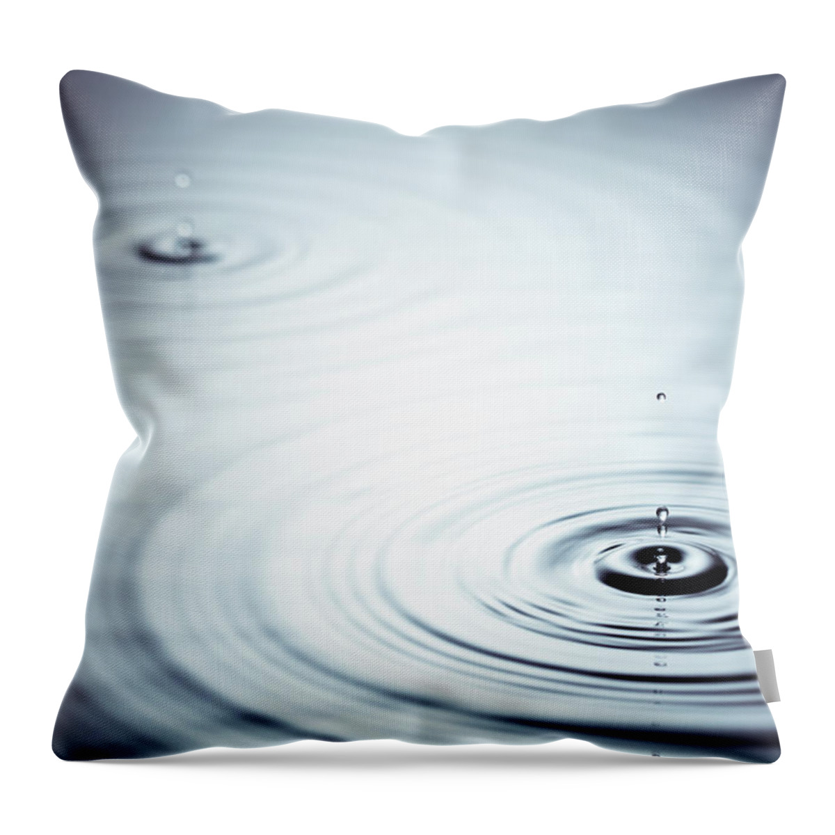 Concepts & Topics Throw Pillow featuring the photograph Zen Drop - Water Wave Abstract Bizarre by Thomasvogel