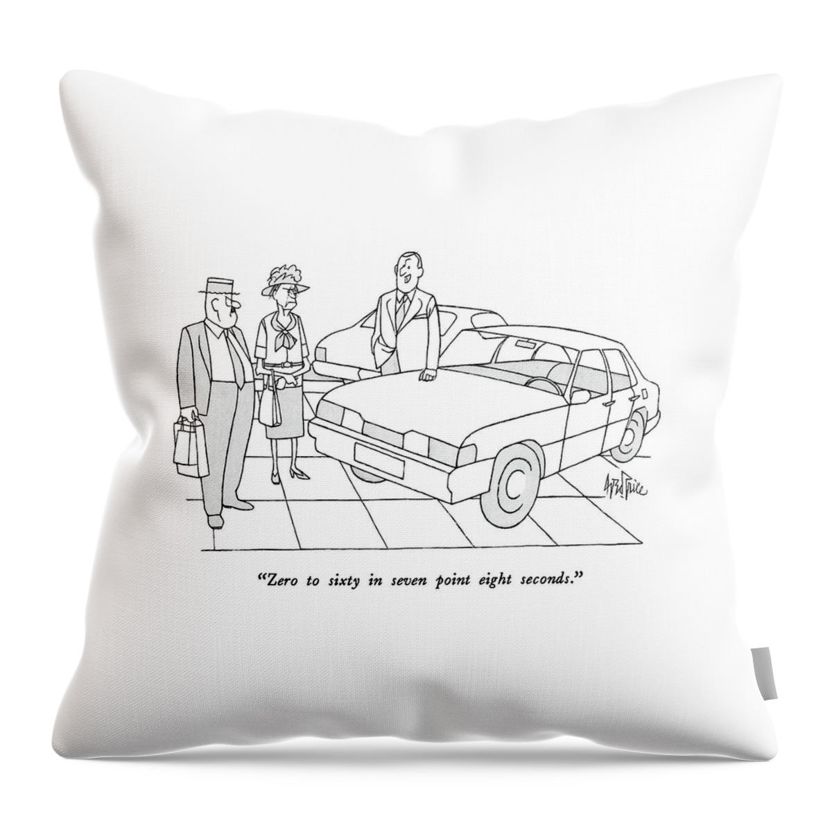 Zero To Sixty In Seven Point Eight Seconds Throw Pillow