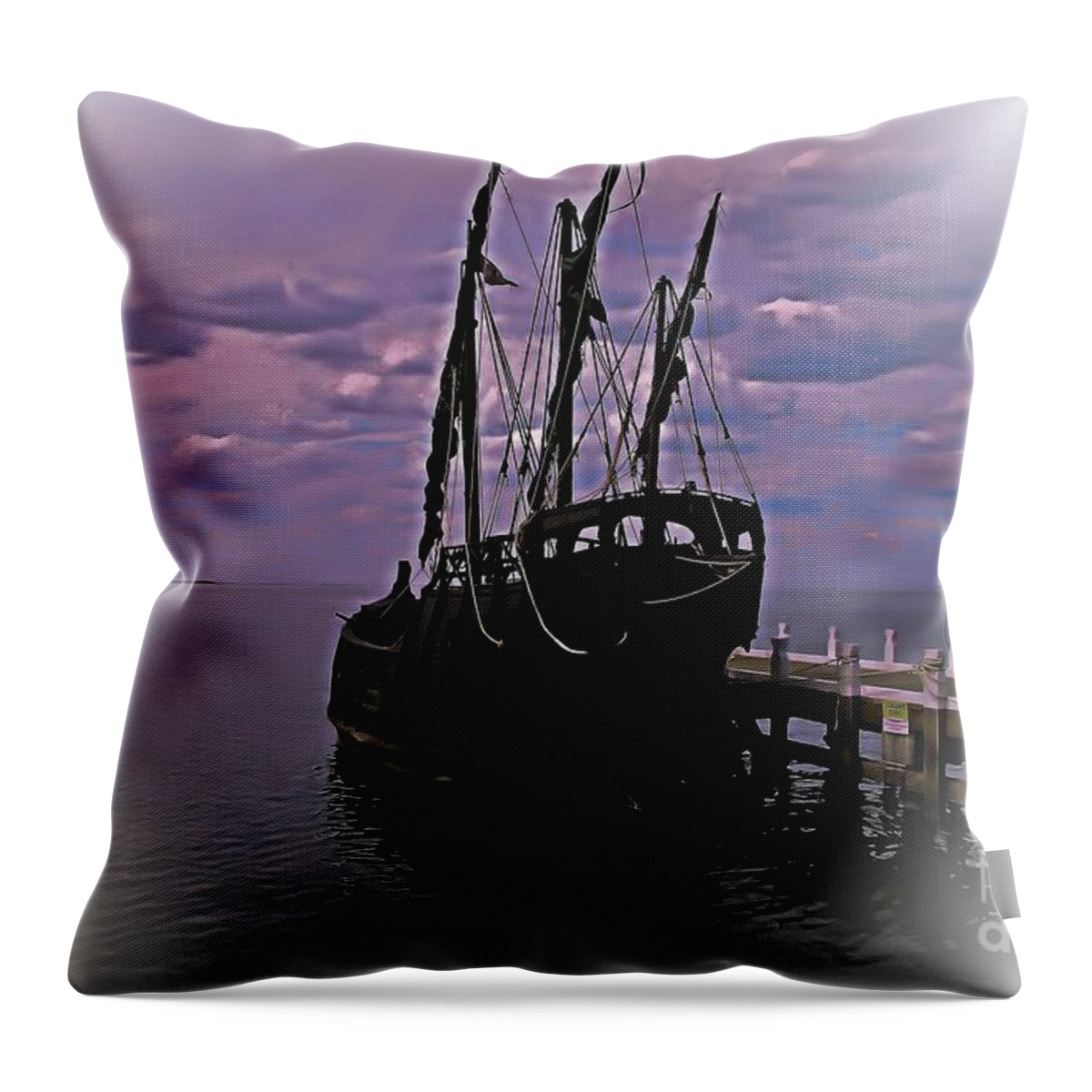 Pirates Throw Pillow featuring the photograph Notorious the Pirate Ship 5 by Blair Stuart